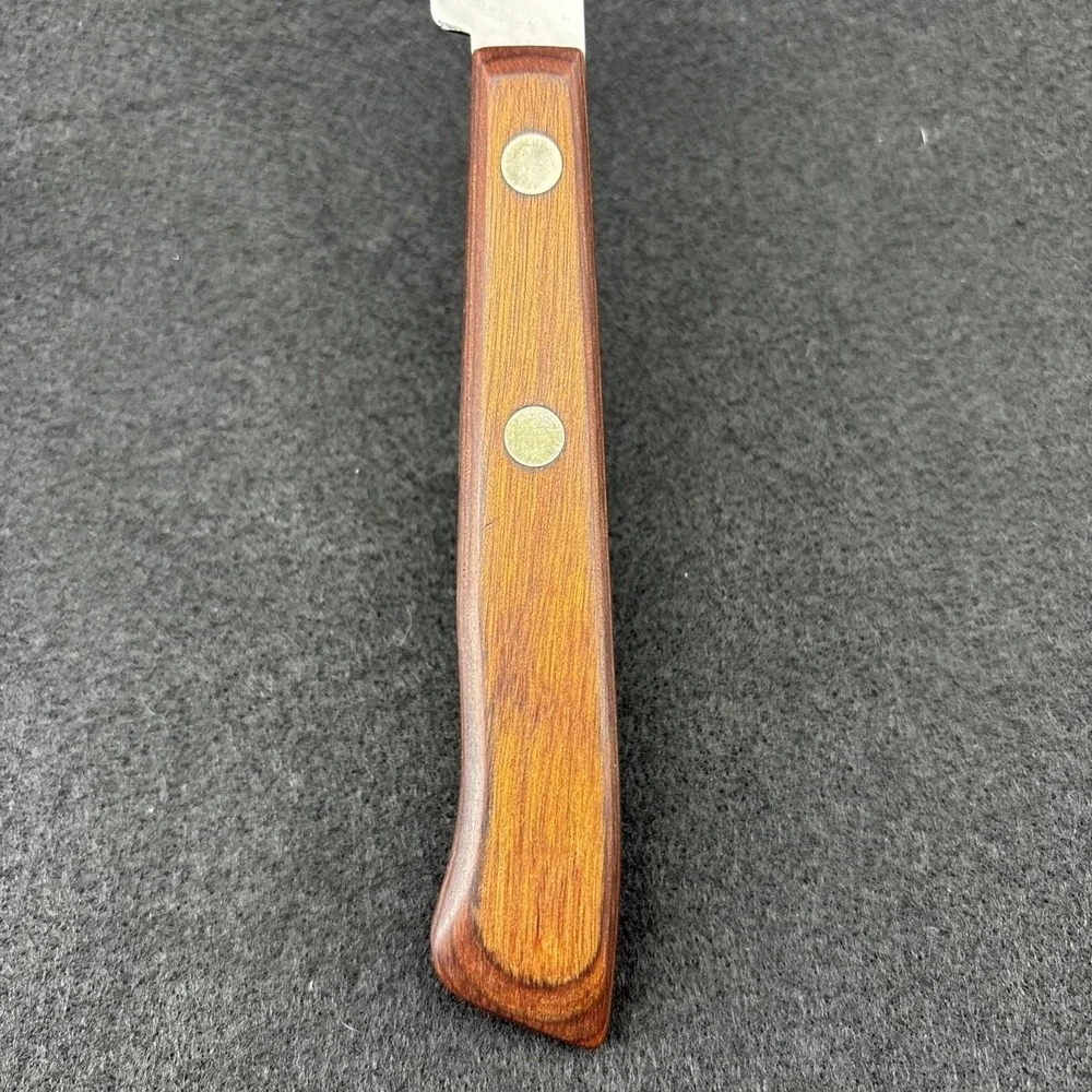 Vintage Flint Vanadium Serrated Slicing or Bread Knife Stainless USA Made 14 in